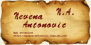 Nevena Antonović vizit kartica